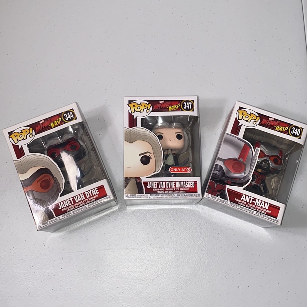 Funko Pop Marvel Ant-Man and the Wasp Bundle #340 #344 #347